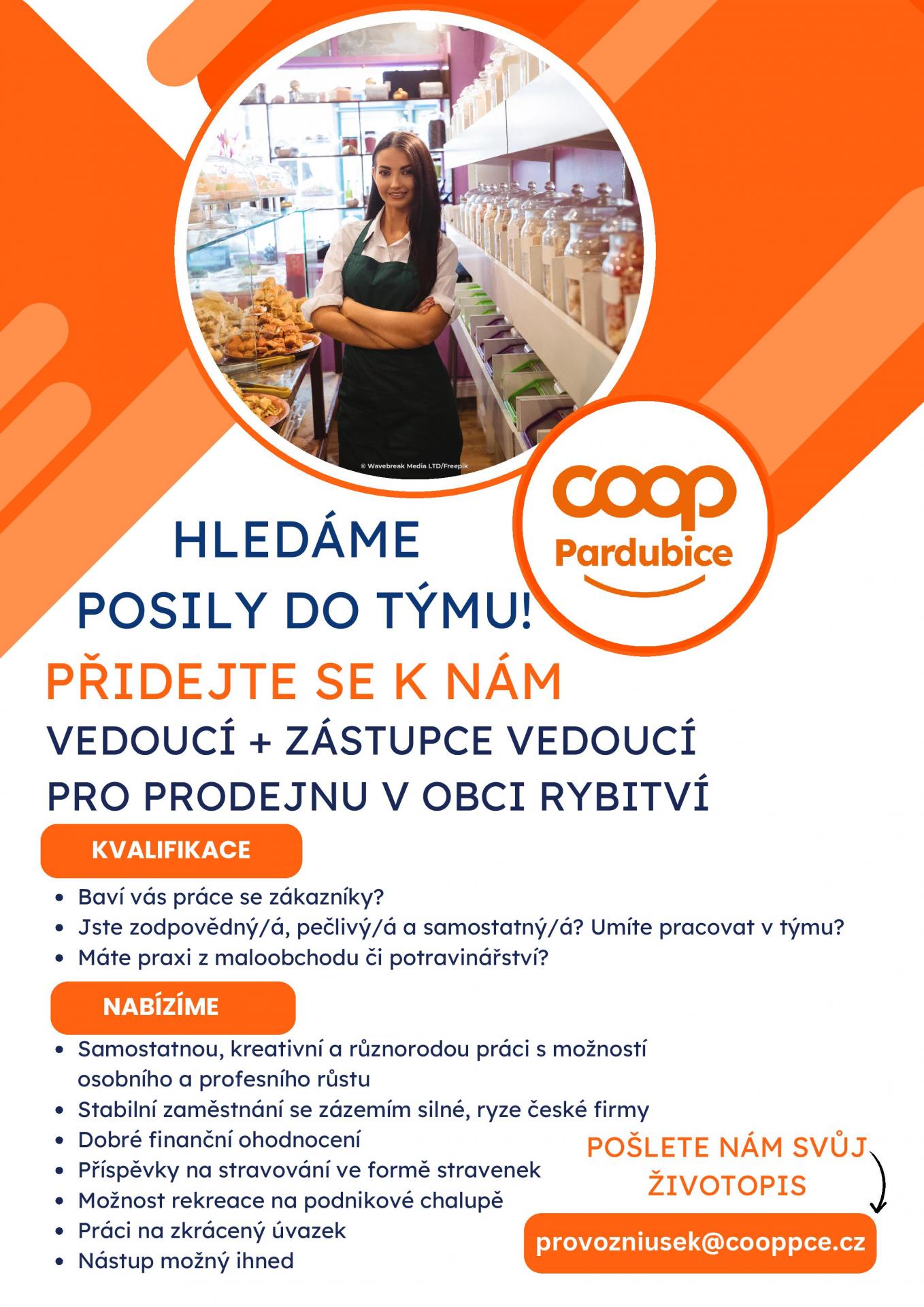COOP Rybitví - hledáme posily do týmu